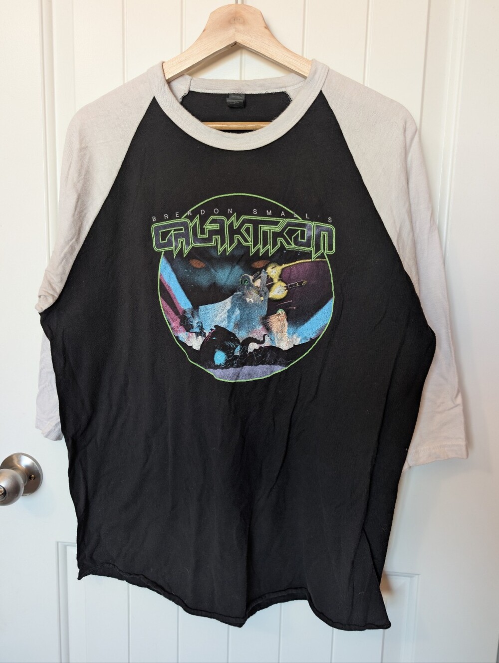 Galaktikon Brendon Small Baseball Band T-Shirt Men’s Large White/Black